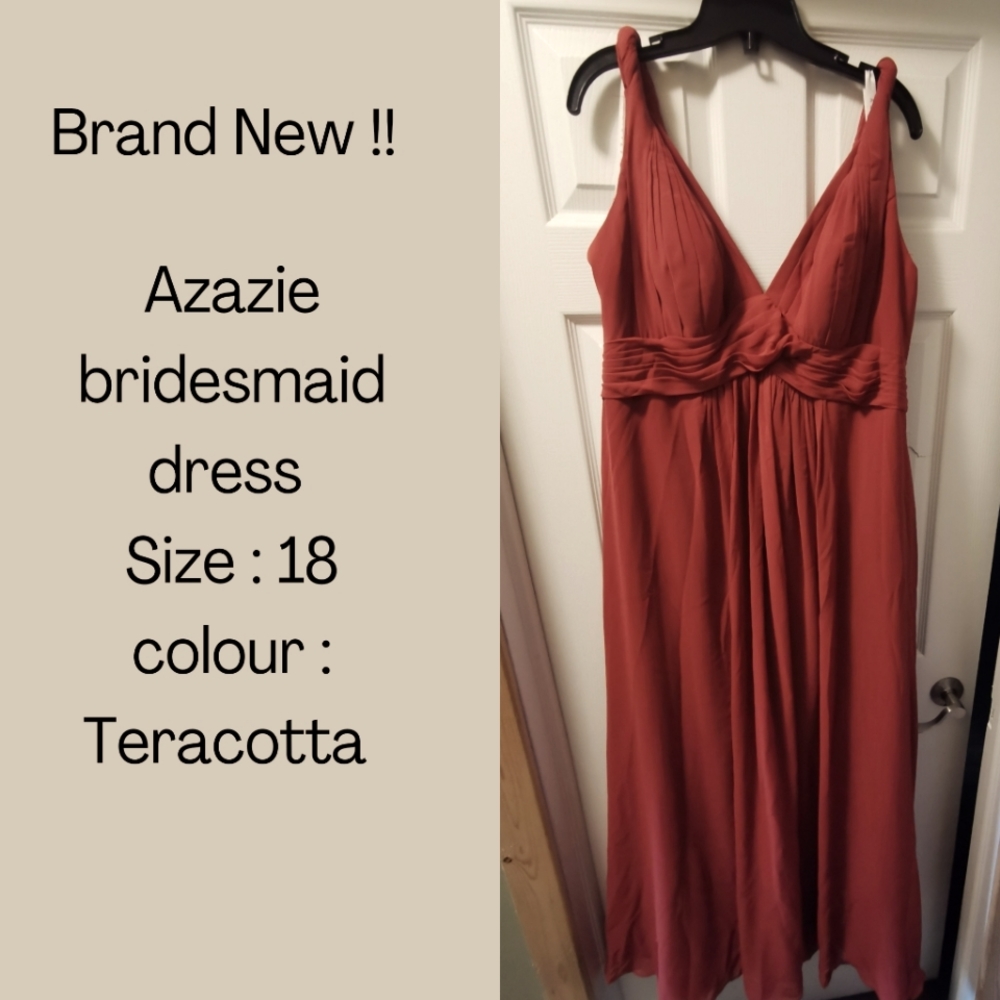 Azazie Teracotta Bridesmaid dress